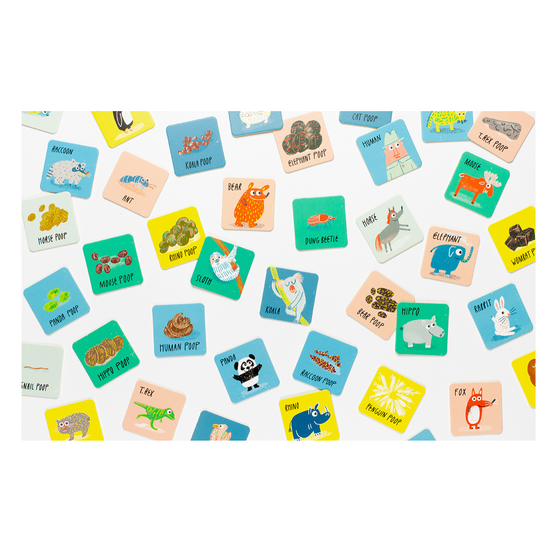 game - matching + memory - who pooped? by chronicle books