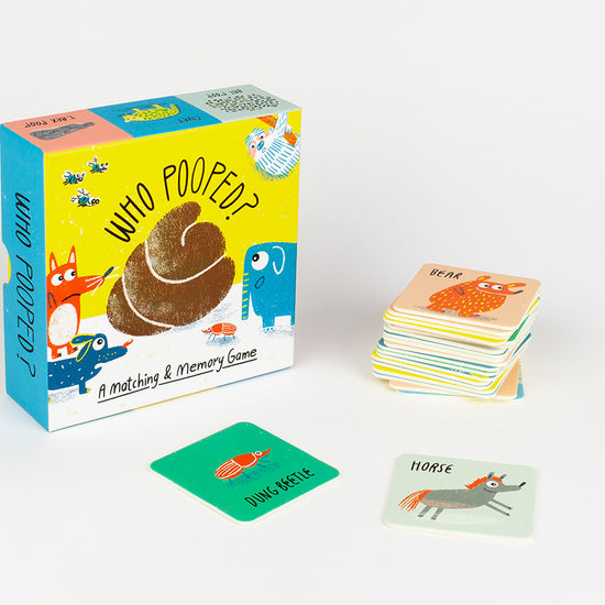 game - matching + memory - who pooped? by chronicle books