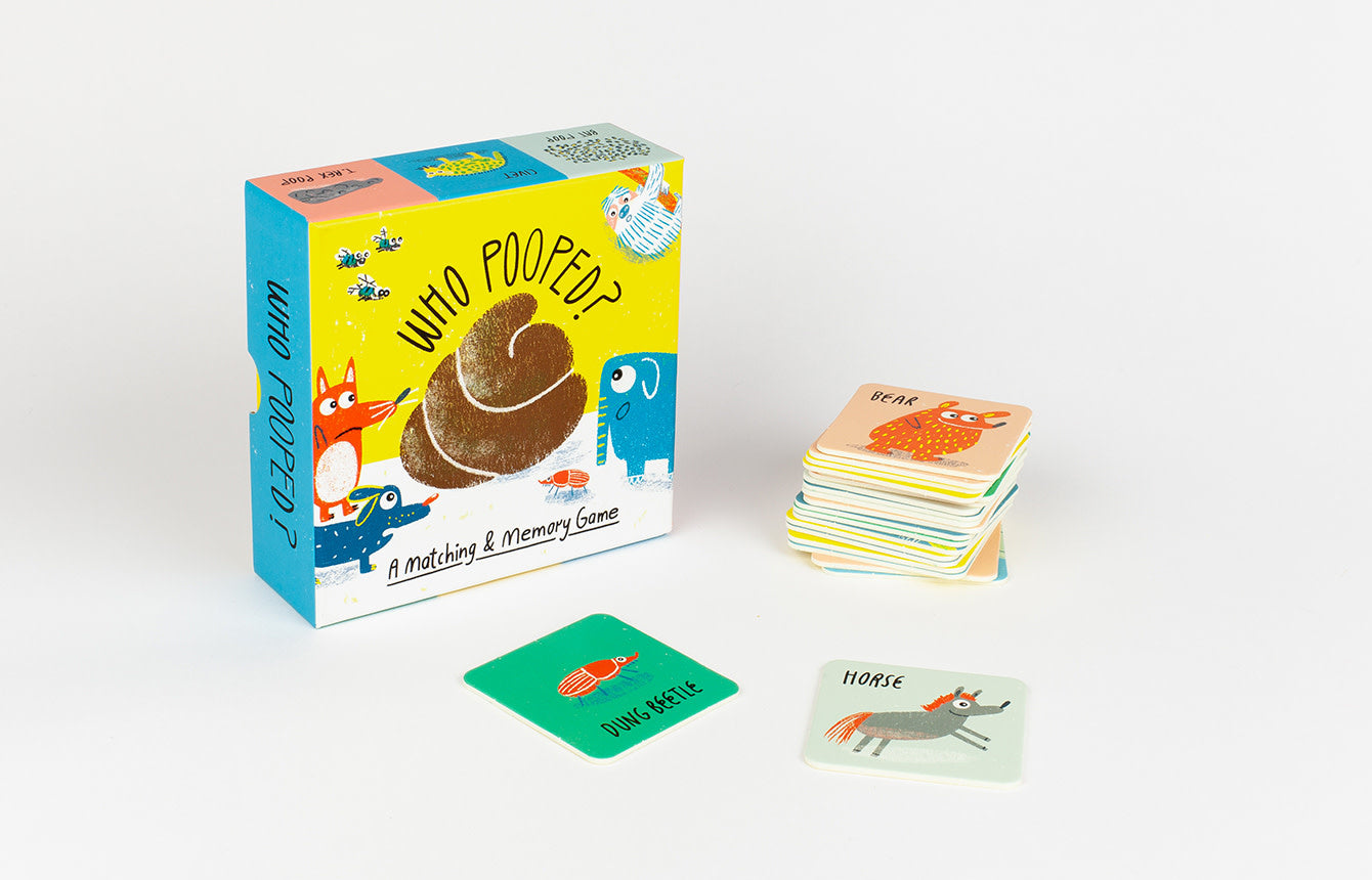 game - matching + memory - who pooped? by chronicle books