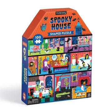puzzle - 100-piece - spooky house-shaped by chronicle books
