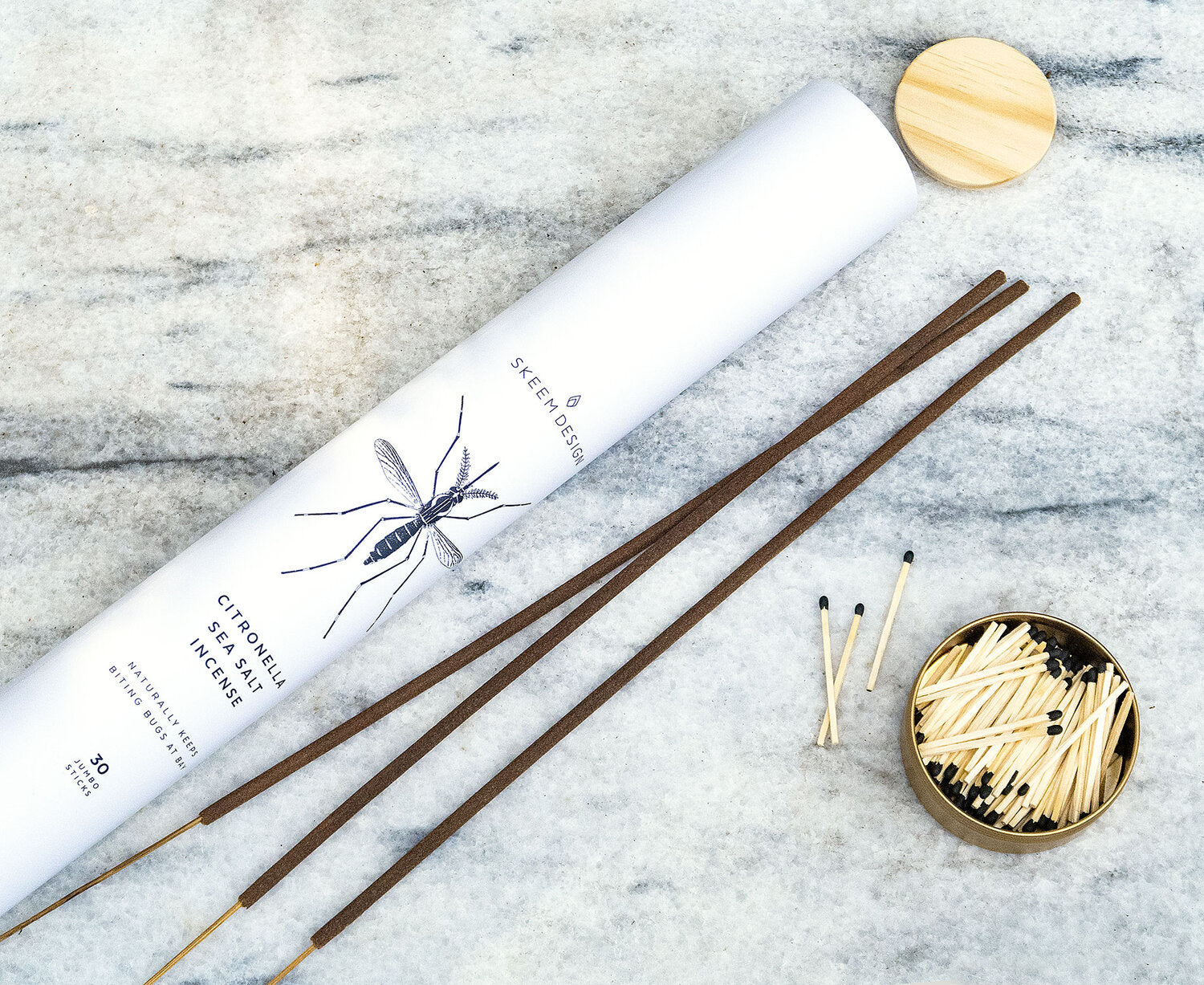 incense sticks - citronella sea salt - jumbo tube by skeem
