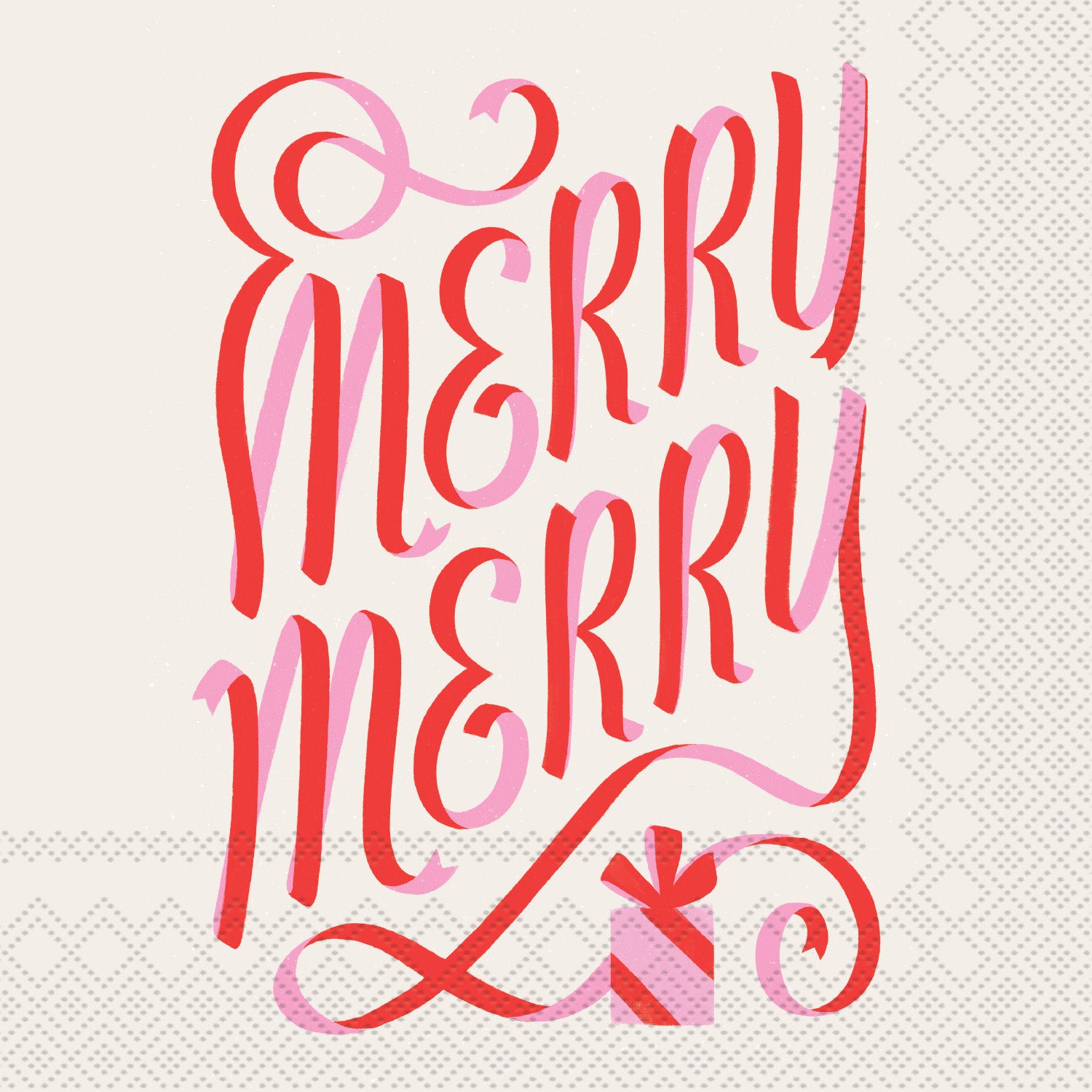 napkins - holiday cocktail - merry merry by boston international