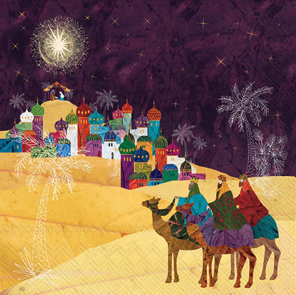 napkins - holiday cocktail - wise men by boston international