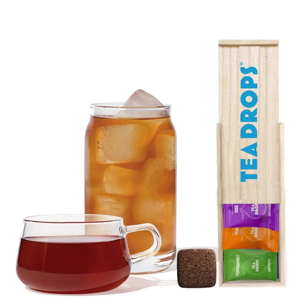 tea drops - medium wood box - discovery sampler by tea drops