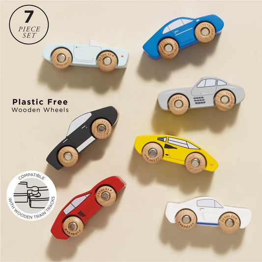 toy set - sports cars - classic wooden by le toy van, inc.