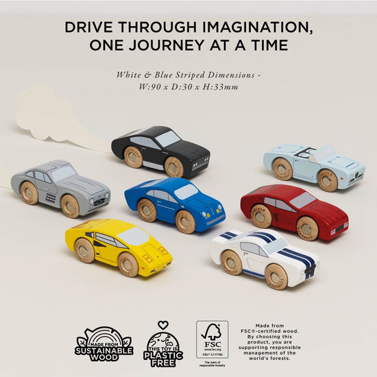 toy set - sports cars - classic wooden by le toy van, inc.