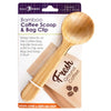 coffee scoop - built-in bag clip by totally bamboo