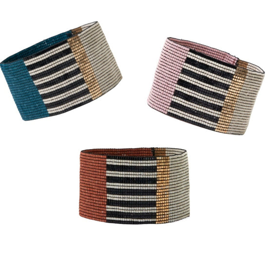 stretch bracelet - striped color block by ink + alloy