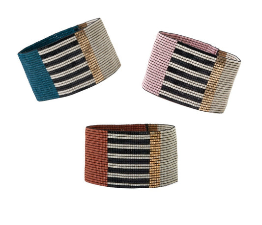 stretch bracelet - striped color block by ink + alloy