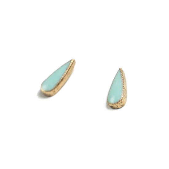 earrings - enamel teardrop - gold plated by tilly doro