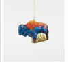 ornament - 3d glass - colorful thunder bison by one hundred 80 degrees