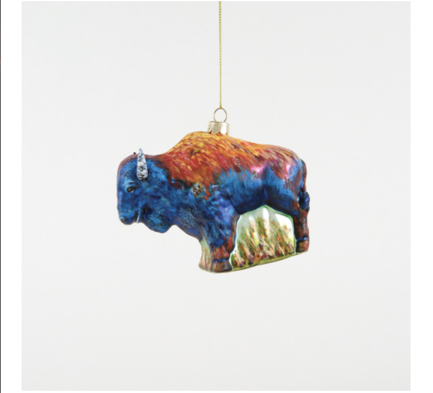 ornament - 3d glass - colorful thunder bison by one hundred 80 degrees