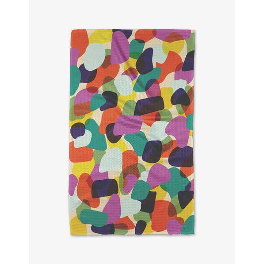 microfiber tea towel - colorful pebbles by geometry house