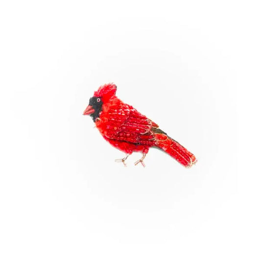 brooch pin - common cardinal by trovelore