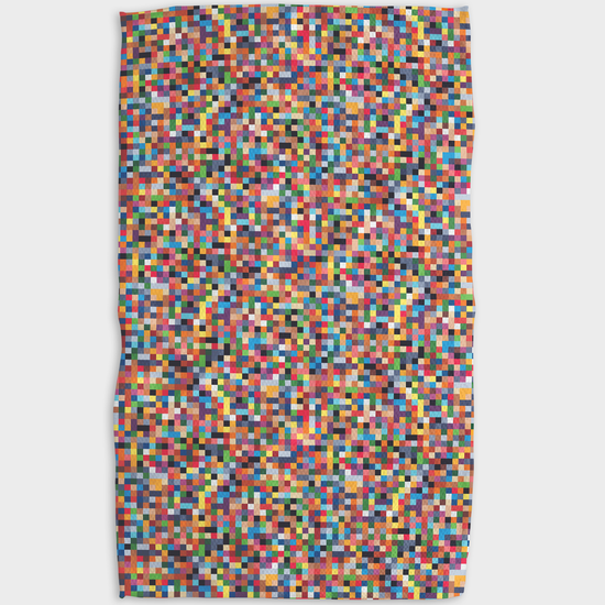 tea towel - microfiber - pixel confetti by geometry house