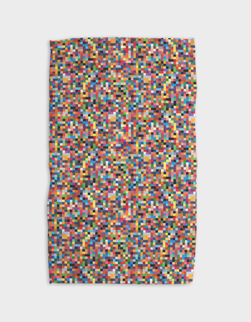 tea towel - microfiber - pixel confetti by geometry house