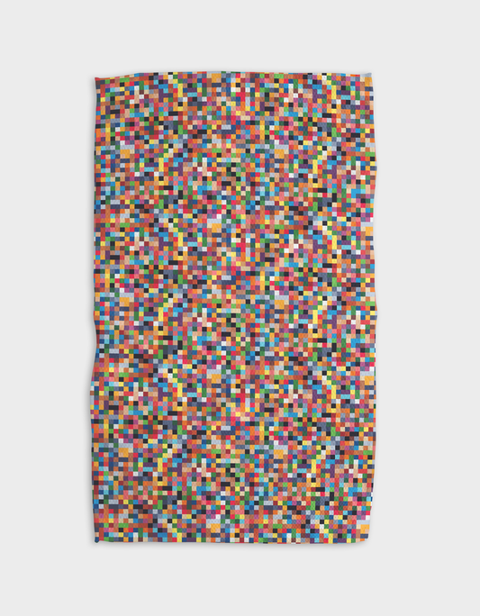 tea towel - microfiber - pixel confetti by geometry house