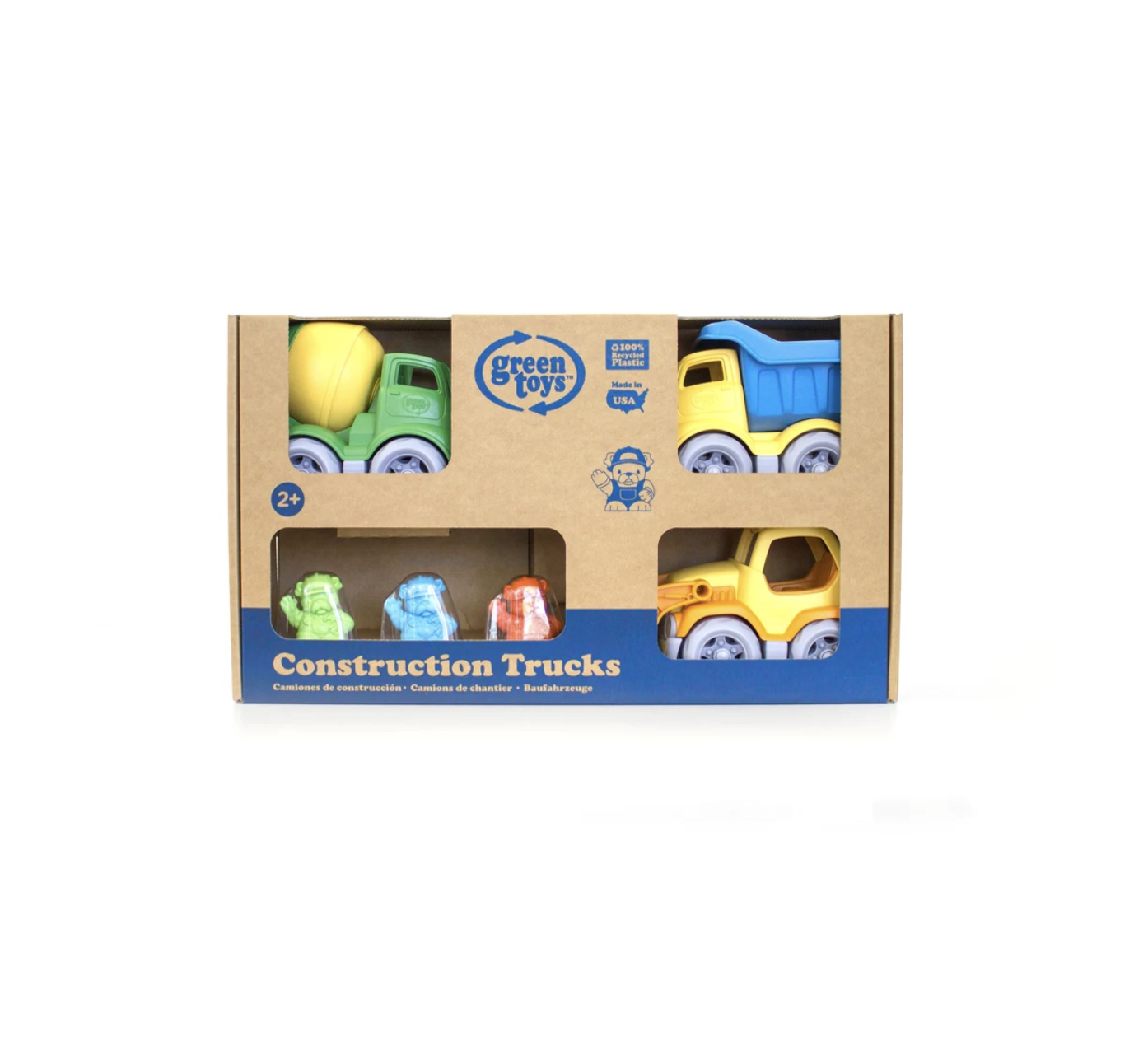 toy - construction truck set - 3-pack by green toys