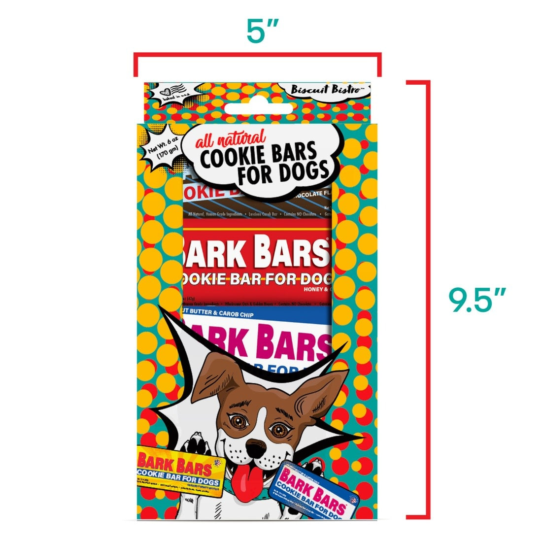 dog treats - cookie bars - asstd 4-pack by spunky pup bakery