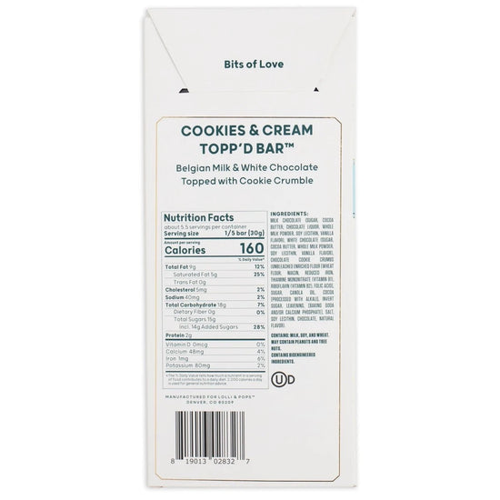 candy - topp'd™ chocolate bar - lolli & pops by lolli & pops