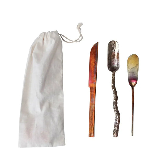 canape knives - hand-forged copper by creative co-op