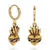 earrings - huggie hoops - corazon sagrado - 14kgp by amano studio