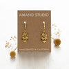 earrings - huggie hoops - corazon sagrado - 14kgp by amano studio