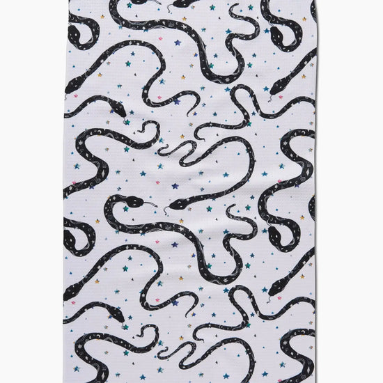 tea towel - microfiber - cosmic snakes by geometry house
