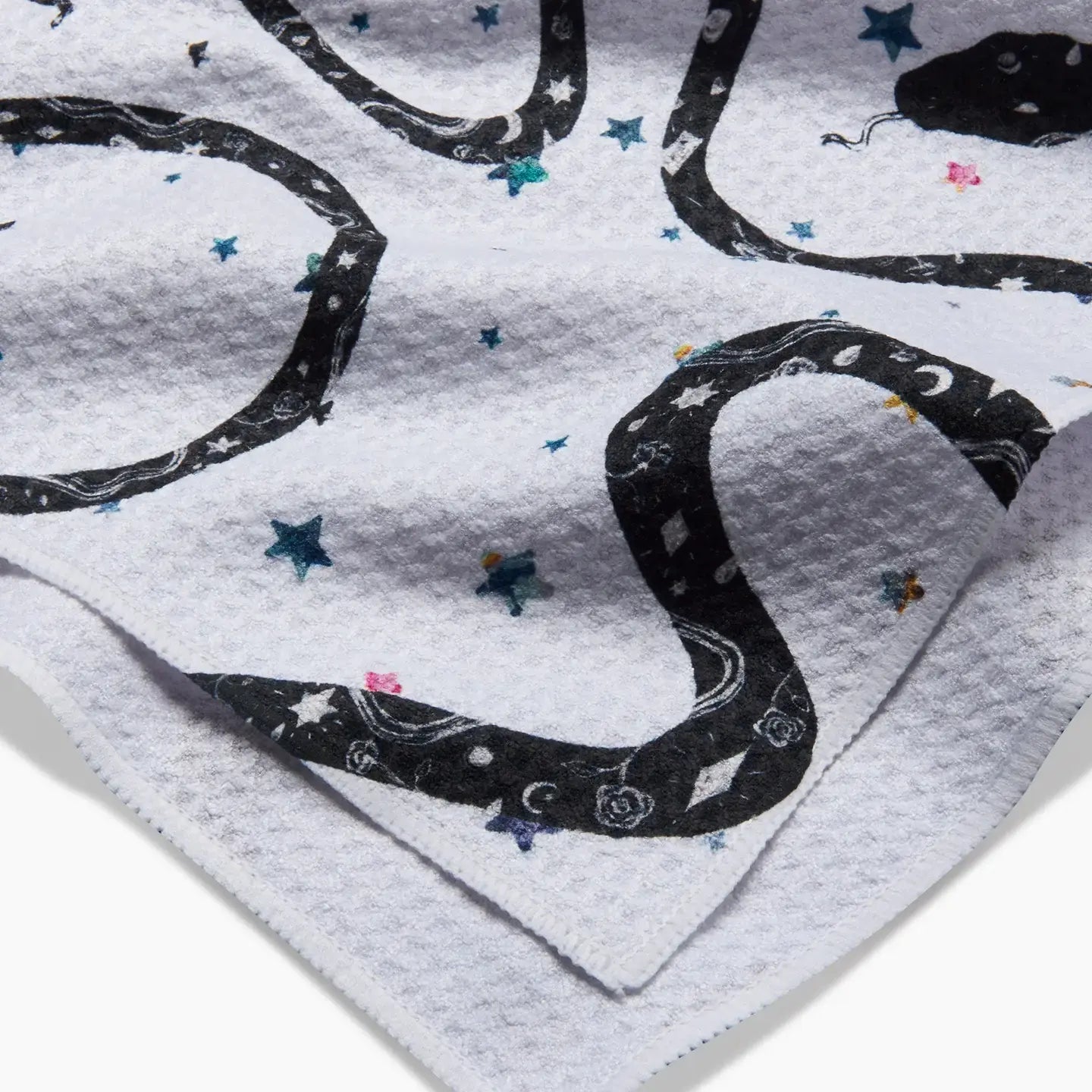tea towel - microfiber - cosmic snakes by geometry house