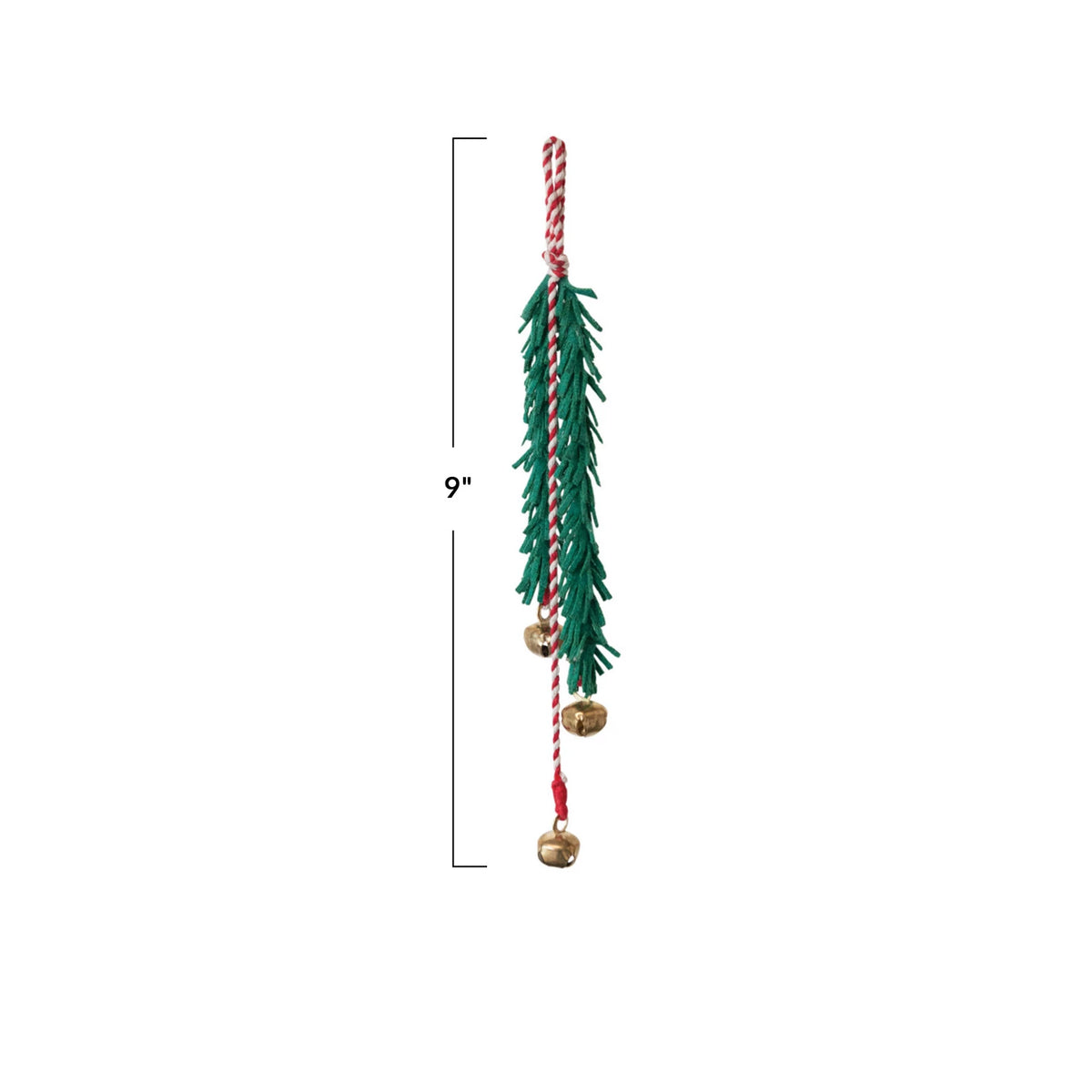door hanger - felt thin leaves + jingle bells by creative co-op