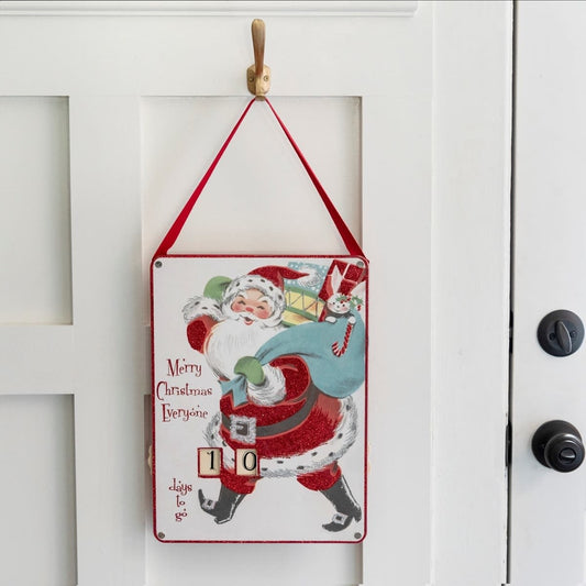 hanging board - countdown wheel - merry christmas everyone by primitives by kathy