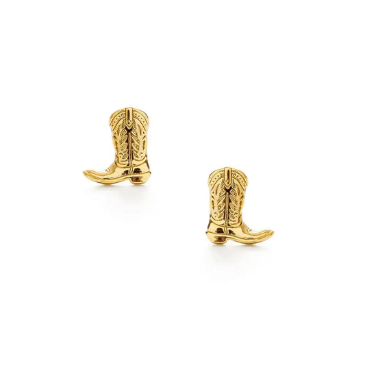 earrings - stud - cowboy boot - 14kgp by amano studio