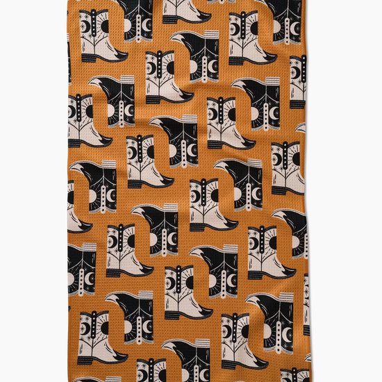 tea towel - microfiber - cowboy boots by geometry house