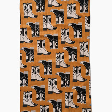 tea towel - microfiber - cowboy boots by geometry house