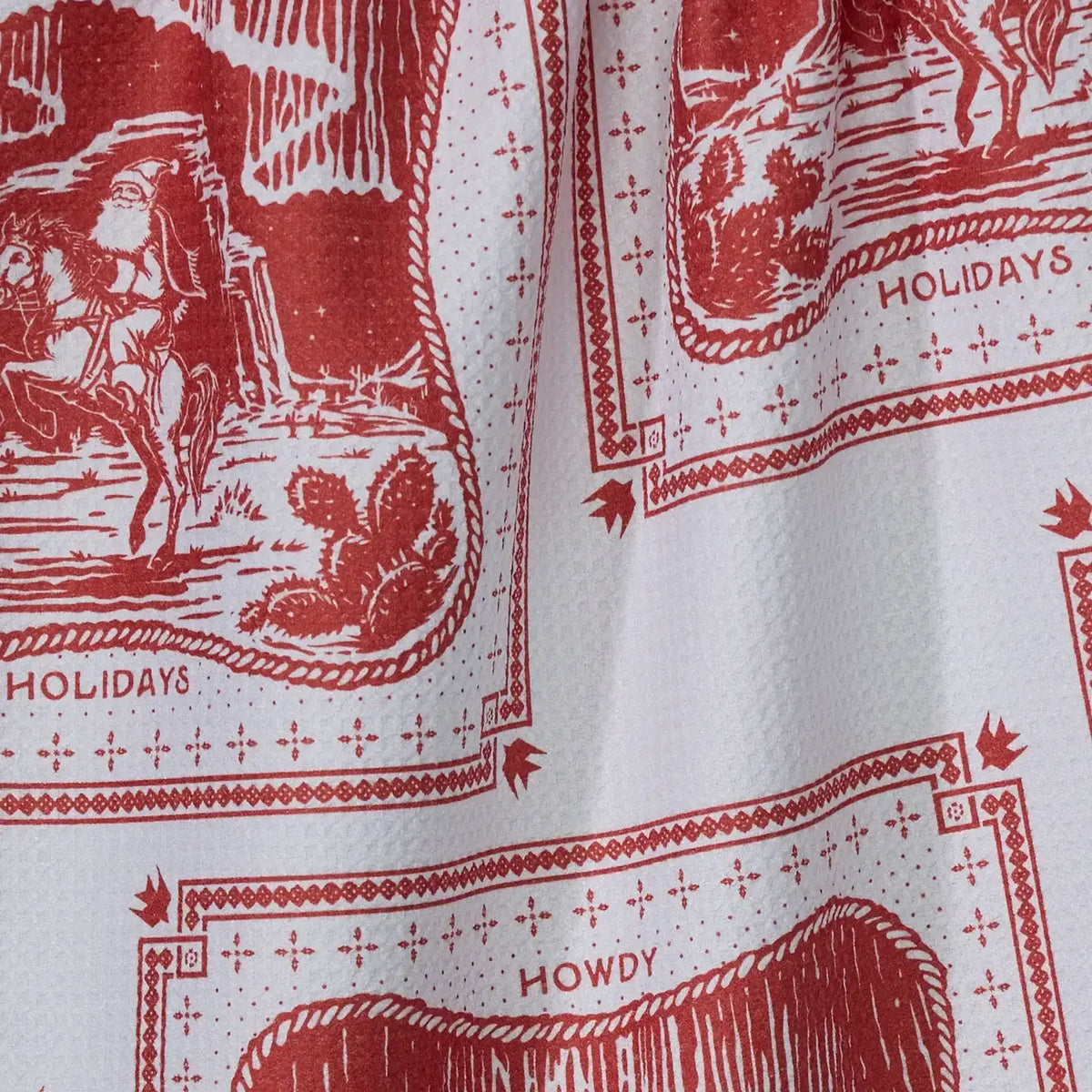 tea towel - microfiber holiday - cowboy christmas by geometry house