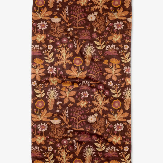 tea towel - microfiber autumn - cozy floral by geometry house