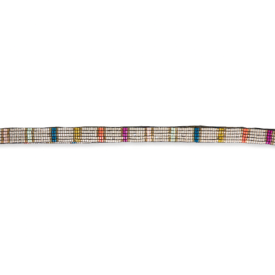 hat band - cream rainbow stripe by ink + alloy