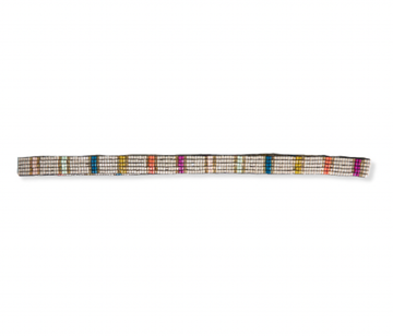hat band - cream rainbow stripe by ink + alloy