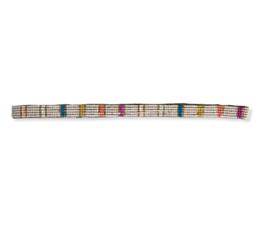 hat band - cream rainbow stripe by ink + alloy