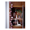 garland - recycled glass ornament - pinks + fabric ribbon by creative co-op