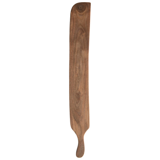 cheese board w/handle - acacia wood by creative co-op