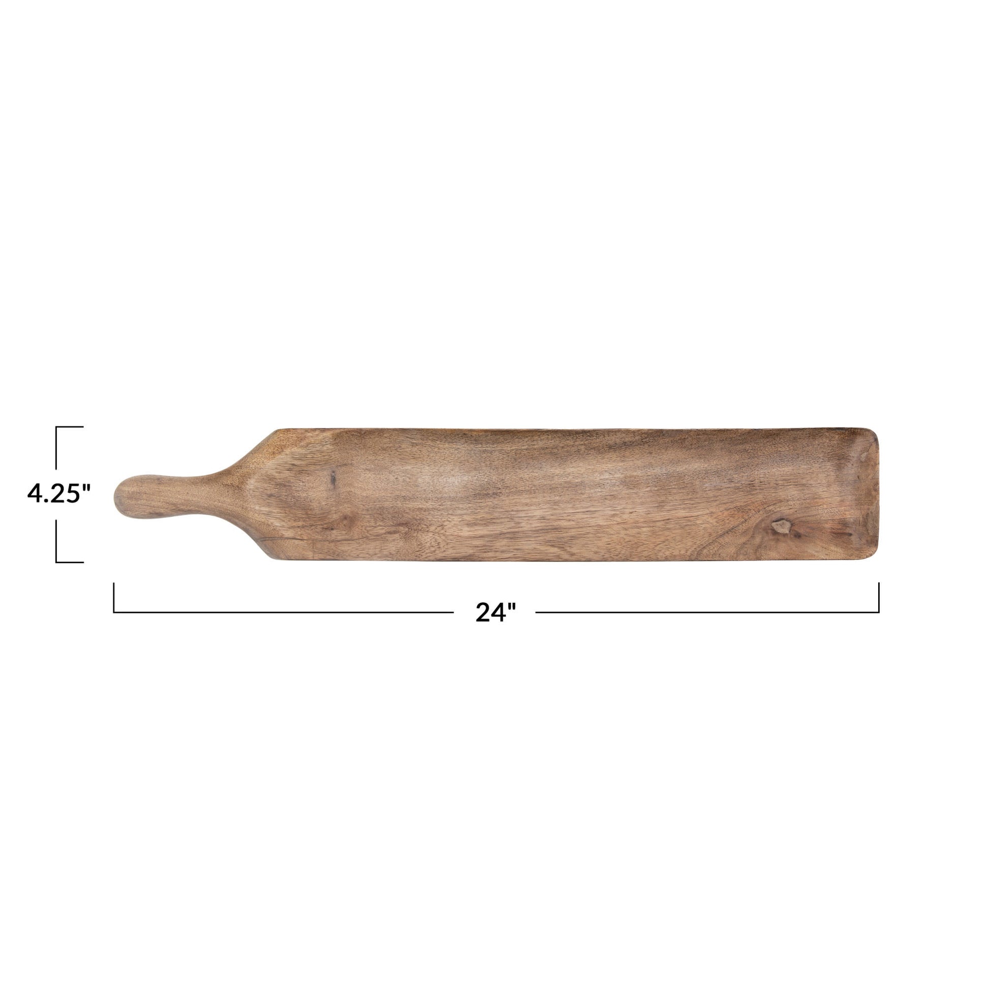 serving board with handle - mango wood by creative co-op