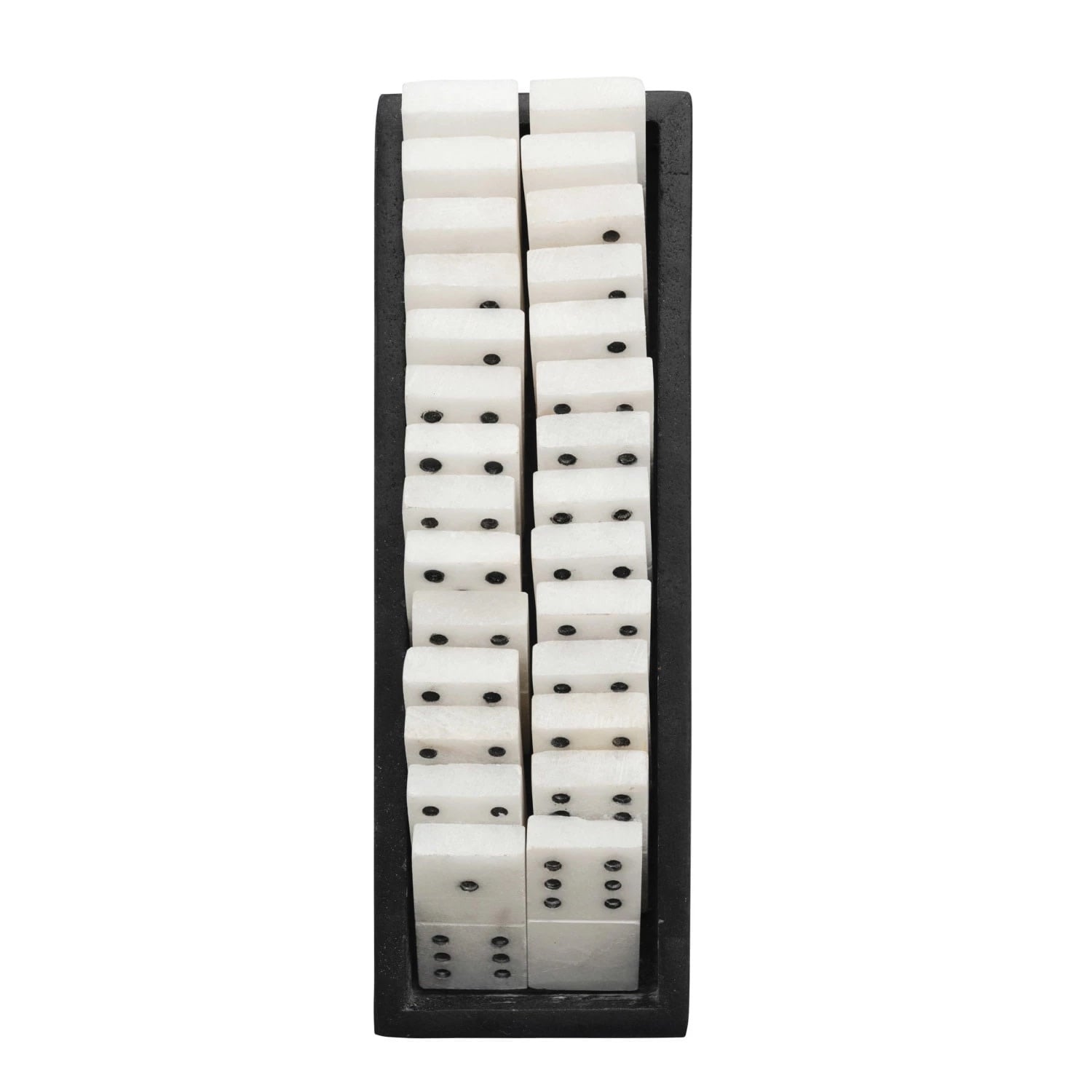 alabaster domino set - soapstone box by creative co-op