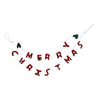 garland - merry christmas - bubble letters - holly + berries by creative co-op