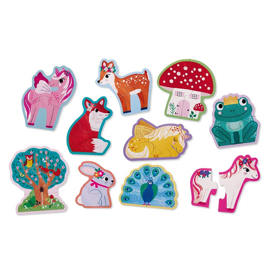puzzle - let's begin - ten 2-piece - unicorn by crocodile creek