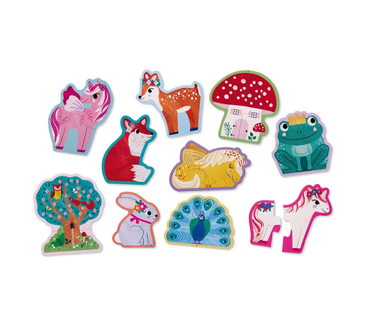 puzzle - let's begin - ten 2-piece - unicorn by crocodile creek