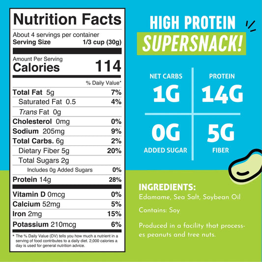 snack - edamame beans - 4oz by the only bean