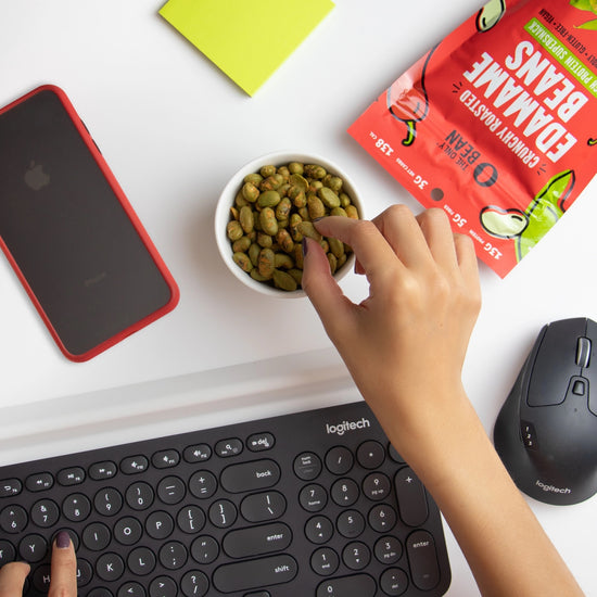 snack - crunchy roasted edamame by the only bean