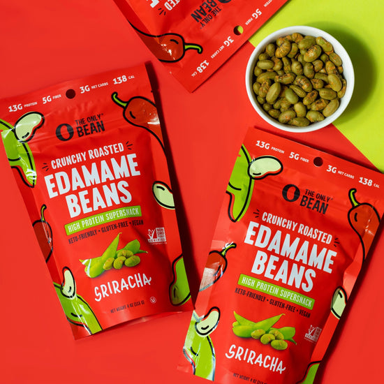 snack - crunchy roasted edamame by the only bean