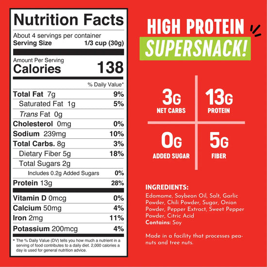 snack - edamame beans - 4oz by the only bean